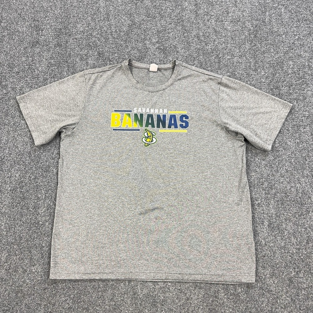 Savannah Bananas Shirt Mens Large Gray Baseball Sport-Tek Graphic Tee Top